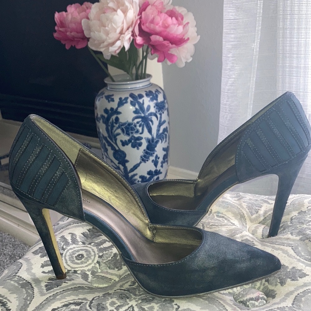 Smoky Blue D'Orsay Pumps